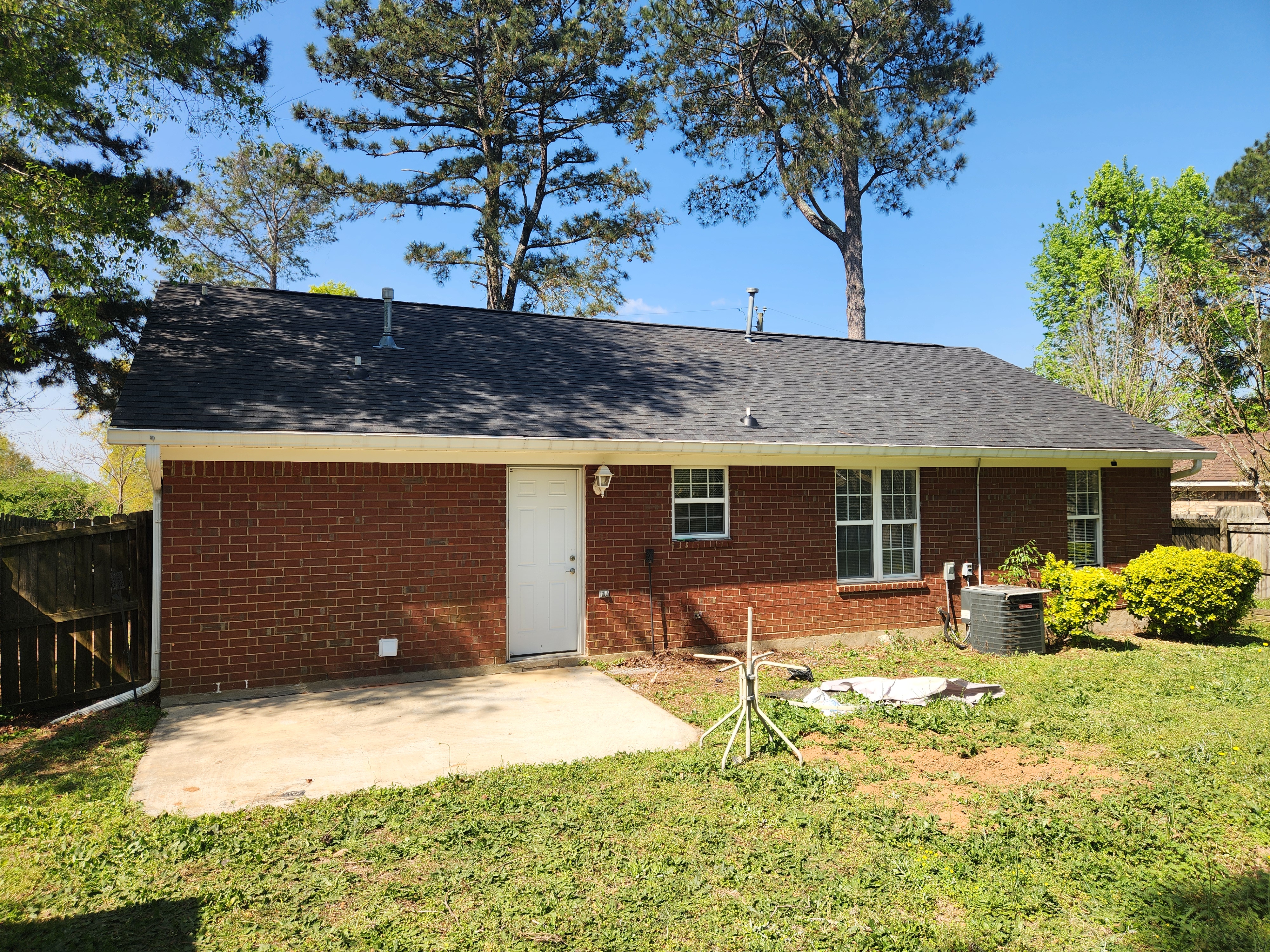 Completed dark shingle replacement