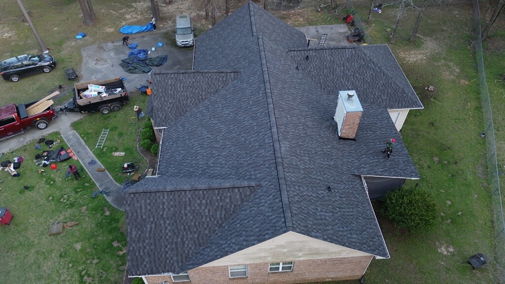 Completed GAF shingle replacement